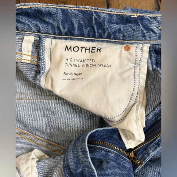 MOTHER Superior Denim High Waisted Tunnel Vision Sneak size 26 - Picture 8 of 15